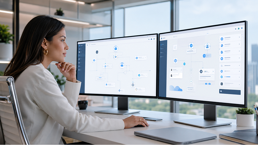 Automatización de seguimiento comercial con flujos, alertas y recordatorios.