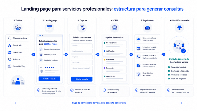 Revisión del recorrido de captación de clientes online de una empresa
